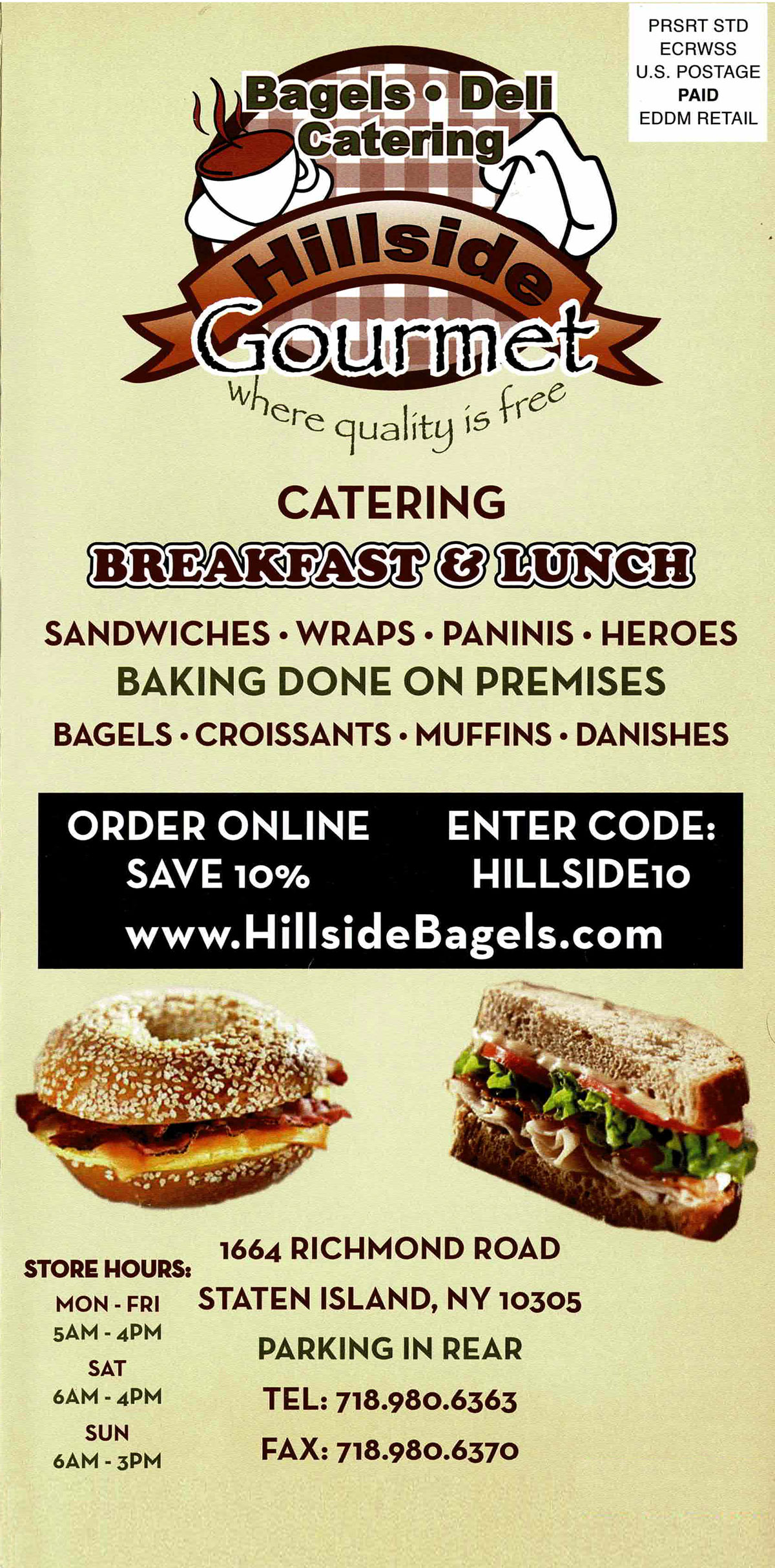 Hillside Gourmet Menu